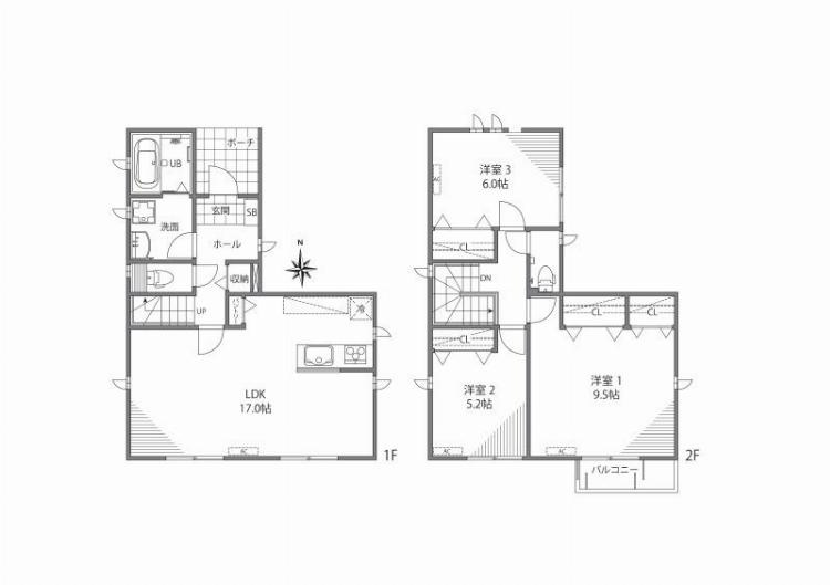 西つつじヶ丘1丁目戸建の間取り|間取り図