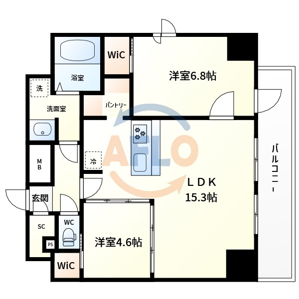 AFFLUENCE難波EAST　浪速小学校区の間取り|AFFLUENCE難波EAST　間取り