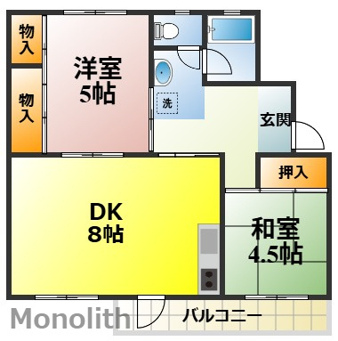 鶴山台12号棟の間取り