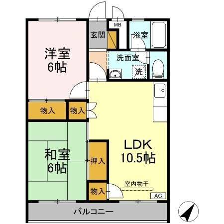 松丸コーポラスの間取り