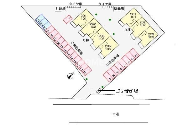 メゾンフランDの区画図