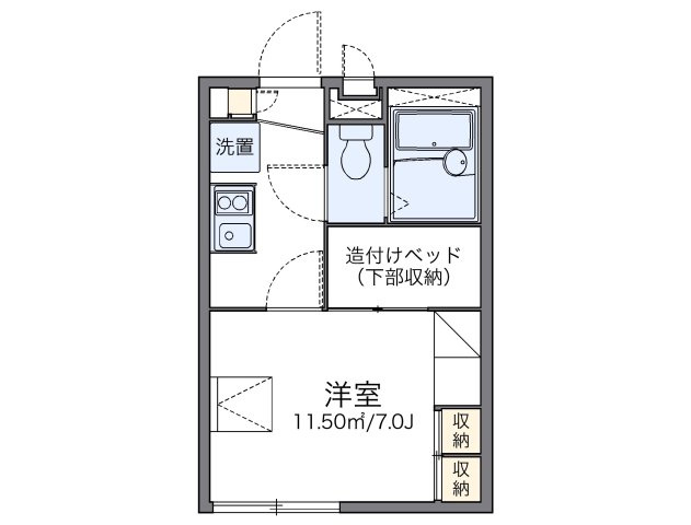 レオパレスシャルマン東雲の間取り