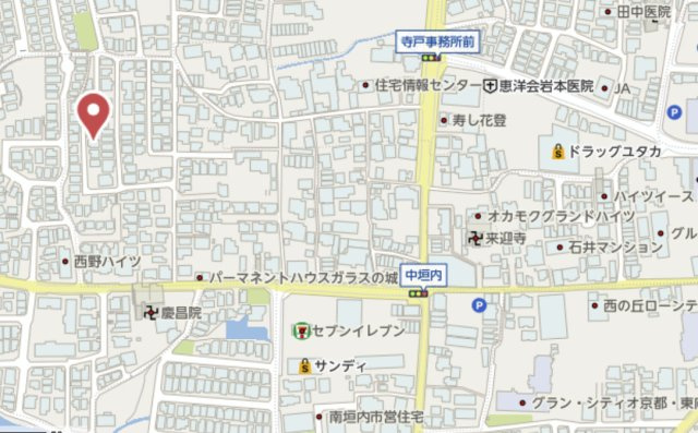向日市寺戸町西垣内　新築戸建の地図