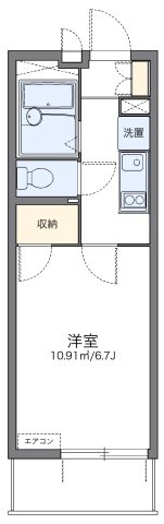 レオパレスインサイド新栄の間取り