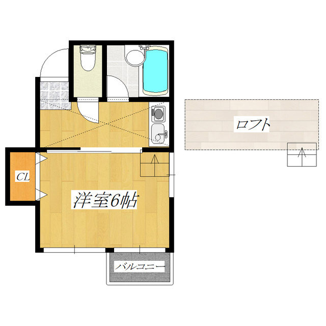 セレサコートの間取り|ロフト付きのお部屋です！