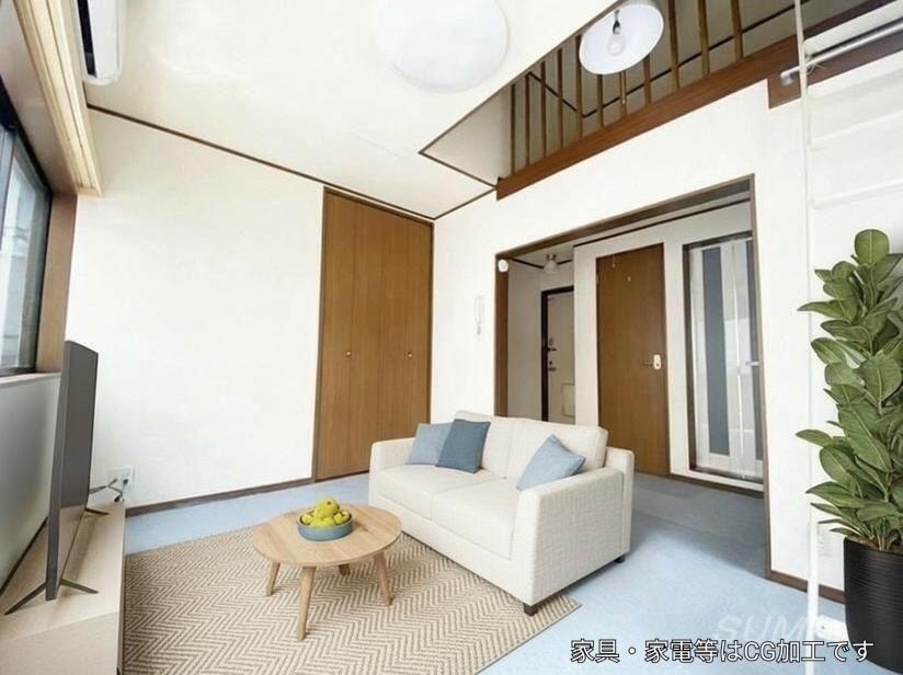 セレサコートの居間・リビング|ゆったり家具を配置したイメージです☆