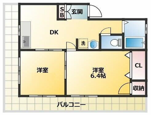 コーポ塚田の間取り|間取りです。