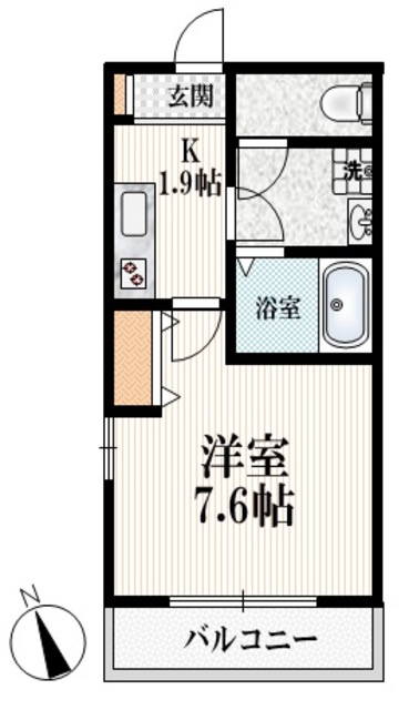 グランドメゾン サンシールの間取り|★明るい南向き角部屋★