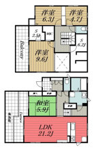 【間取り】 | 磯辺3丁目戸建