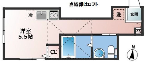 杉並区上井草２丁目のアパートの間取り