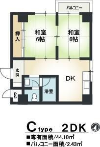 菊川マンションの間取り