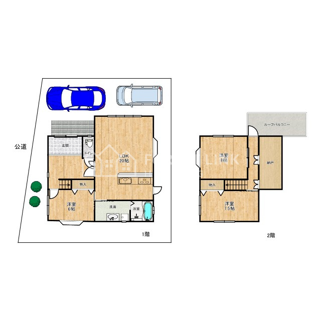 八尾市山本町北5丁目中古戸建の間取り