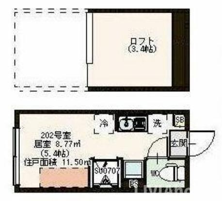 板橋区大谷口２丁目のアパートの間取り