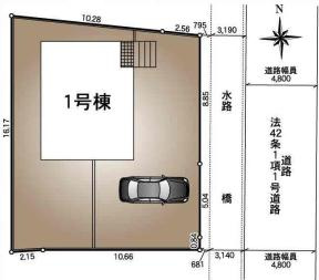 杉戸町倉松第17　新築一戸建ての区画図|全１棟