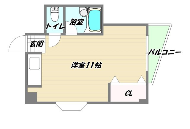 大阪市東淀川区小松４丁目の賃貸マンションの間取り