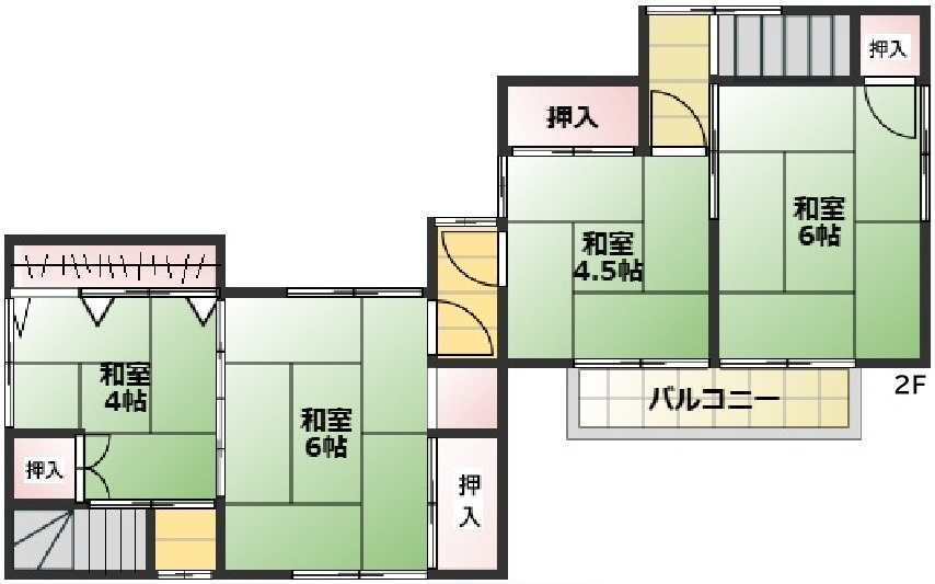 飯能市青木中古戸建の間取り|２階間取り