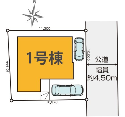 入間市東藤沢9期　全1棟　新築戸建の区画図