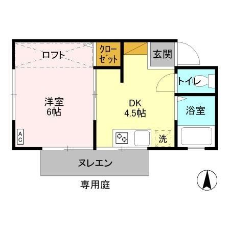 キャッスル下矢切の間取り