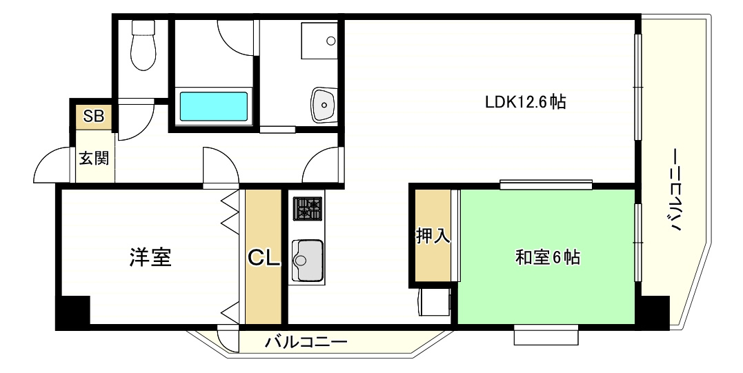 ペガサス２番館住之江 の間取り