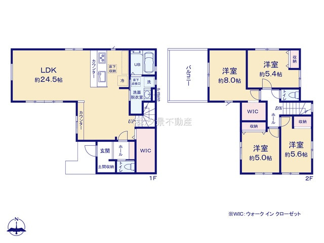 《仲介手数料無料》川越市今成４丁目31-18新築一戸建てTERRACEの間取り