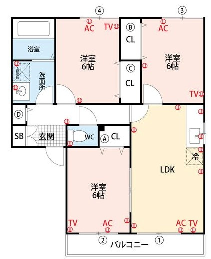 アドバンテイジ三潴の間取り|使い勝手の良い間取りです♪