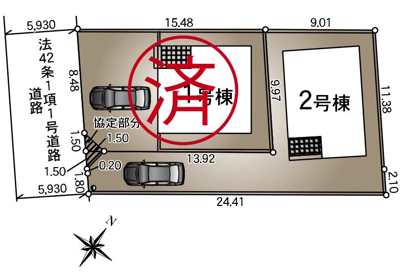 安曇野市豊科第１０の区画図