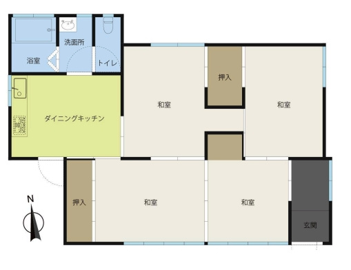 茂原市千町　平屋中古戸建の間取り|図面と現況に相違がある場合、現況を優先致します。