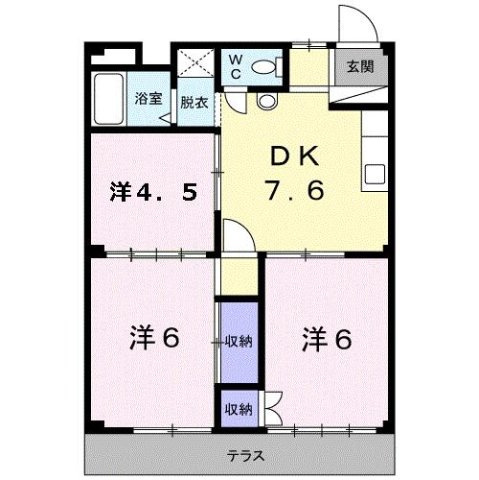 【間取り】 | シティハイツ川島Ａ棟