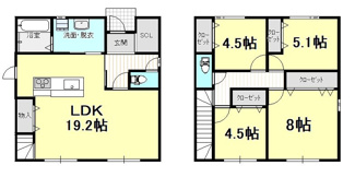 【間取り】 | 新築戸建　古三津1丁目