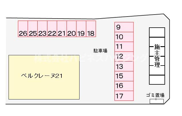 ベルクレーヌ２１の区画図