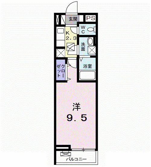 【間取り】 | ショコラたるさか　Ｂ