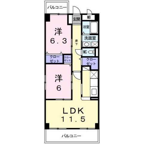 【間取り】 | フィオーレ・Ｋ