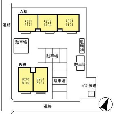 【区画図】 | ルミエール藤　A棟