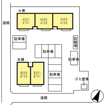 【区画図】 | ルミエール藤　A棟