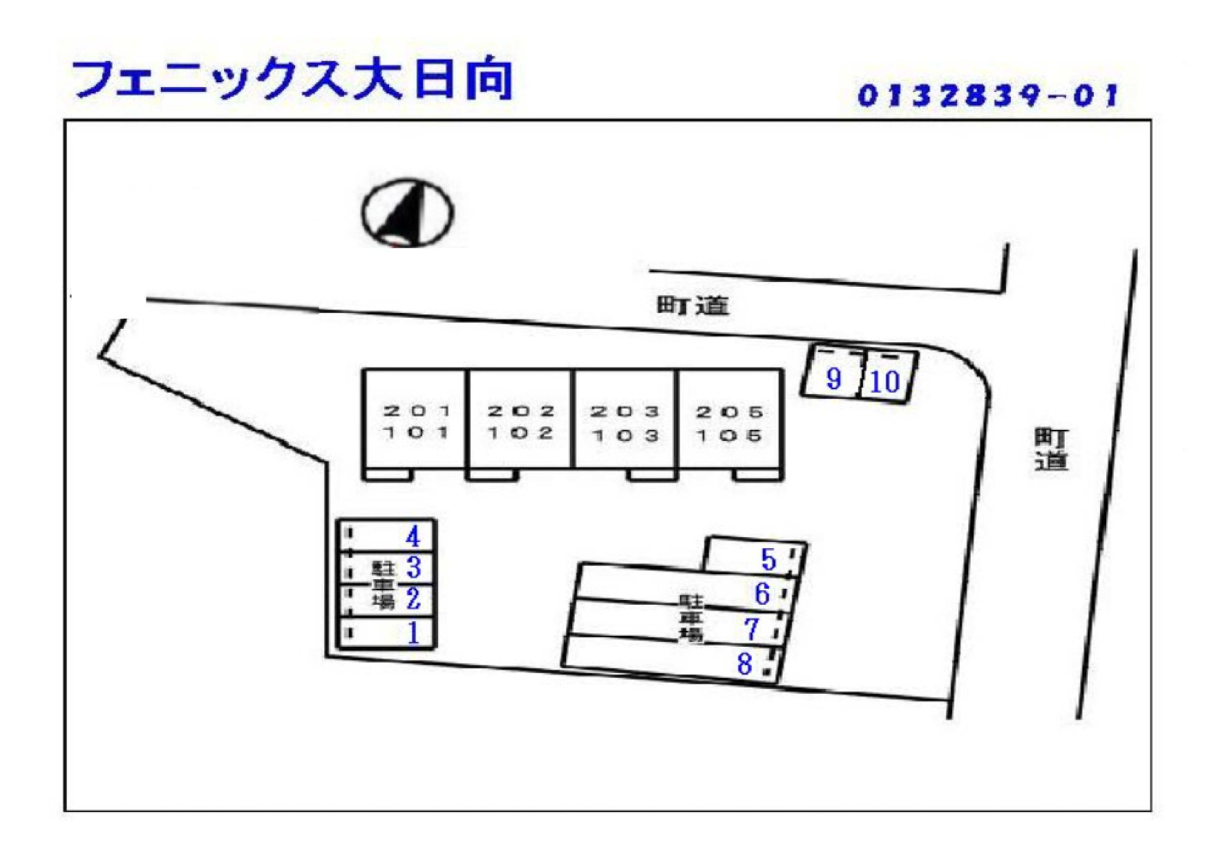 フェニックス大日向の区画図