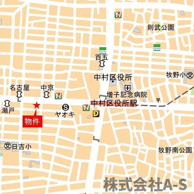 ヒヴィ・カーサ名駅西の地図|同間取り画像使用
実際のお部屋と色などが異なる場合がございます。