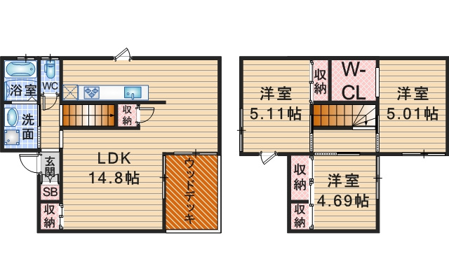ボンヌの間取り