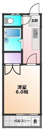 金子コーポ62の間取り