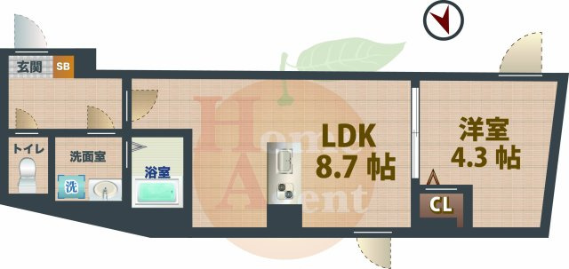 【間取り】 | エルファーロ中野Ⅸ | 1LDKのお部屋です。