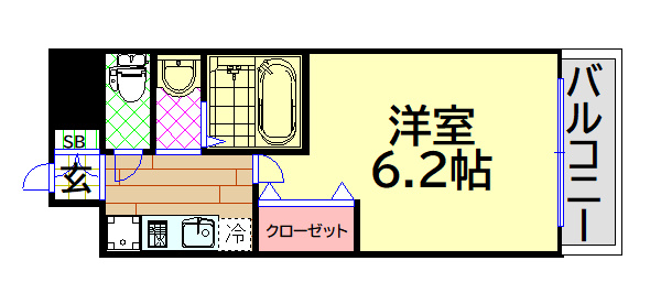 【間取り】 | エステムコート難波Ⅶビヨンド