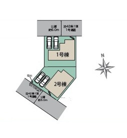 坂戸市伊豆の山町新築戸建の区画図