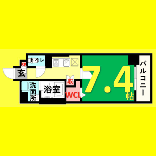 Avanti　名古屋市賃貸　仲介手数料無料の間取り