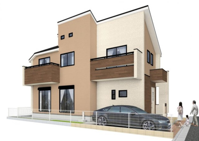 【外観パース】 | 昭島市朝日町5丁目　新築戸建
