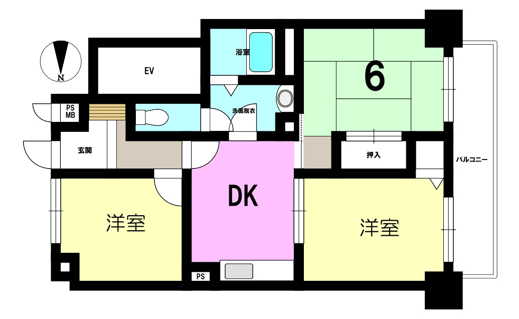 キャッスルマンション川越Ｃ号館の間取り