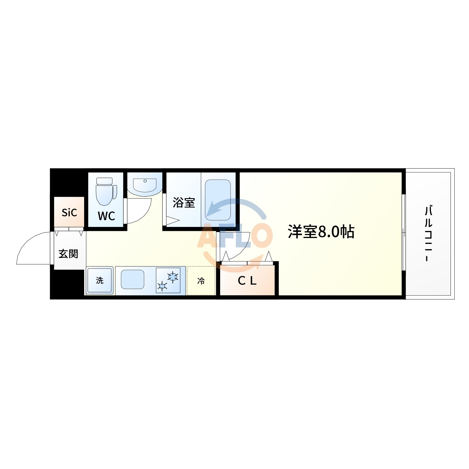 モノロカーレ江坂の間取り|間取り