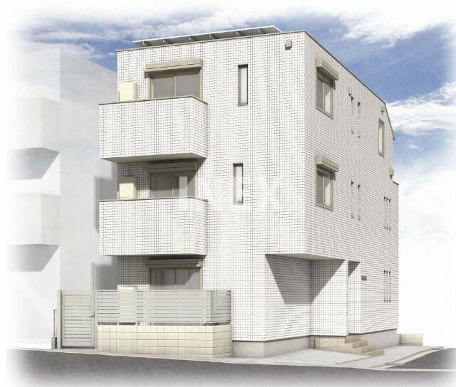 横浜市港北区大曽根１丁目のアパートの外観パース