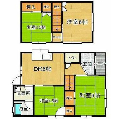 津市場MT戸建の間取り
