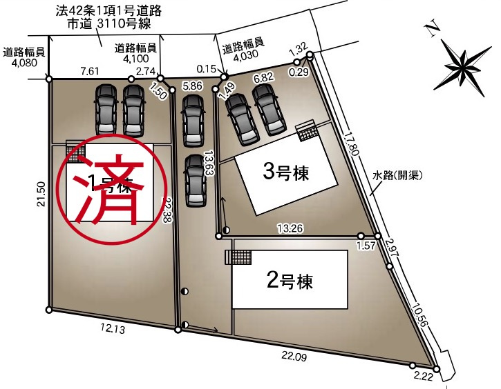 安曇野市豊科第11の区画図