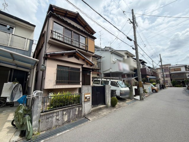 寺戸町瓜生　建築条件無し土地の前面道路含む現地写真|【現地】解体更地渡し