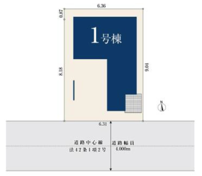 市川市市川３丁目３１６①の区画図
